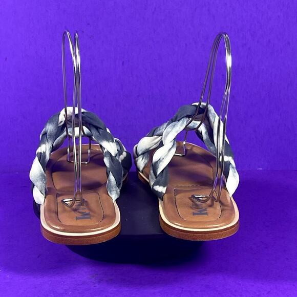 Korks Blue Tie Dye Pilar Braided Double Strap Slip On Sandals Women's Size 8-NEW - Picture 4 of 6